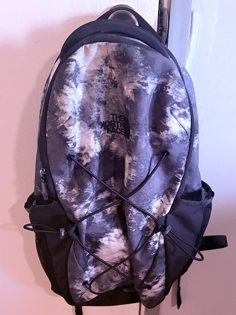 The North Face Jester Backpack Gray Abstract Camo Print NWOT